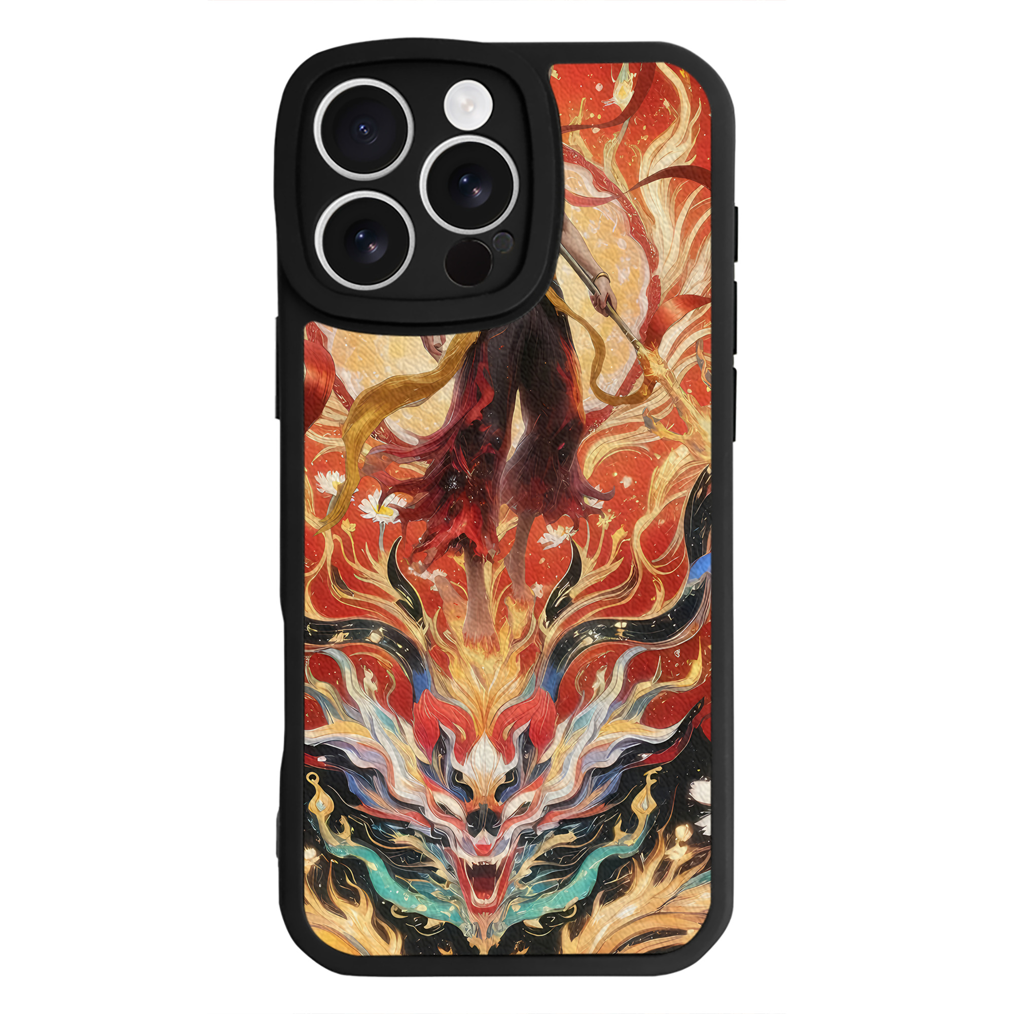 （画像用） Ne Zha 2 ナタ 魔童の大暴れ 【iPhone 16シリーズ対応】シリコンスマホケース（レザー調） 材質：シリコン